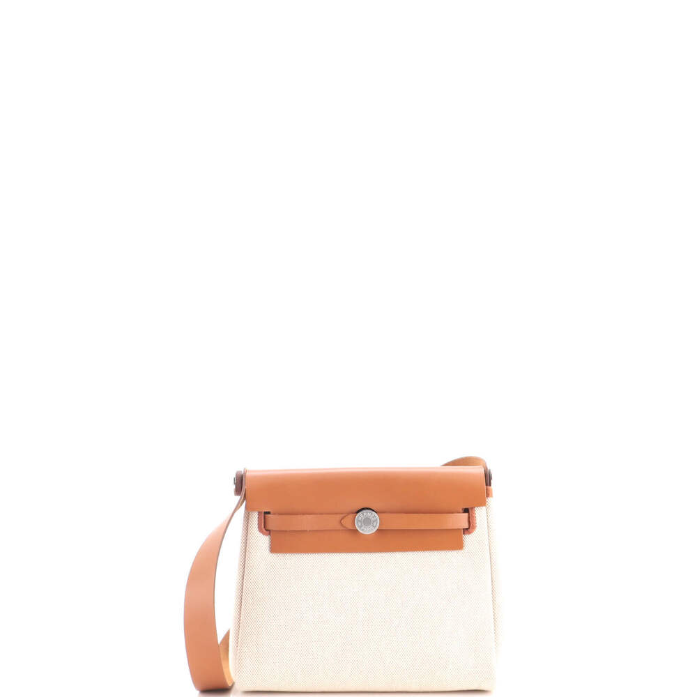 Hermes 20 Herbag Zip Toile and Leather